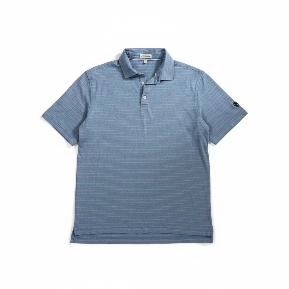 Peter Millar Blue Microstripe Polo